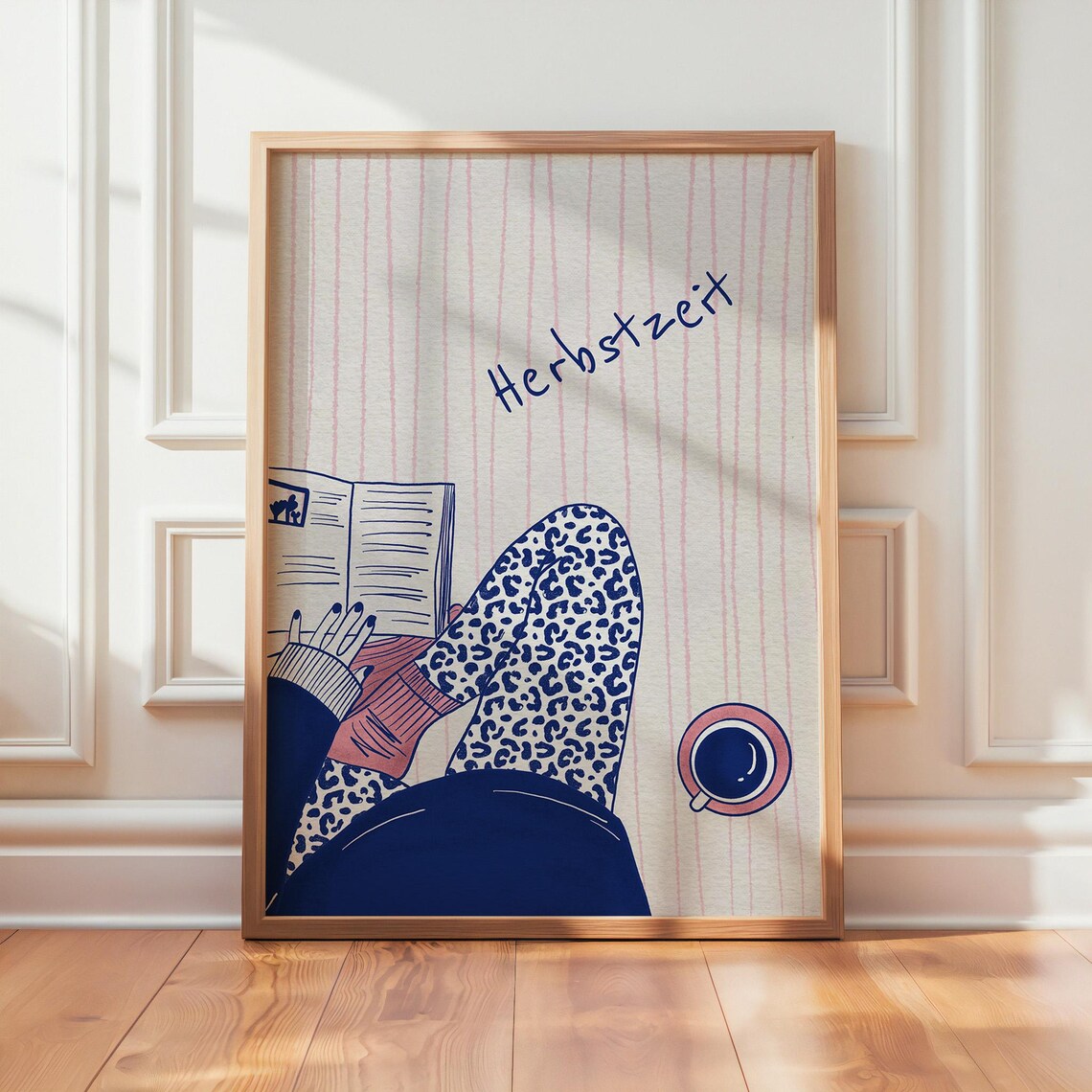 Autumn Herbstzeit Book And Coffee Art Print