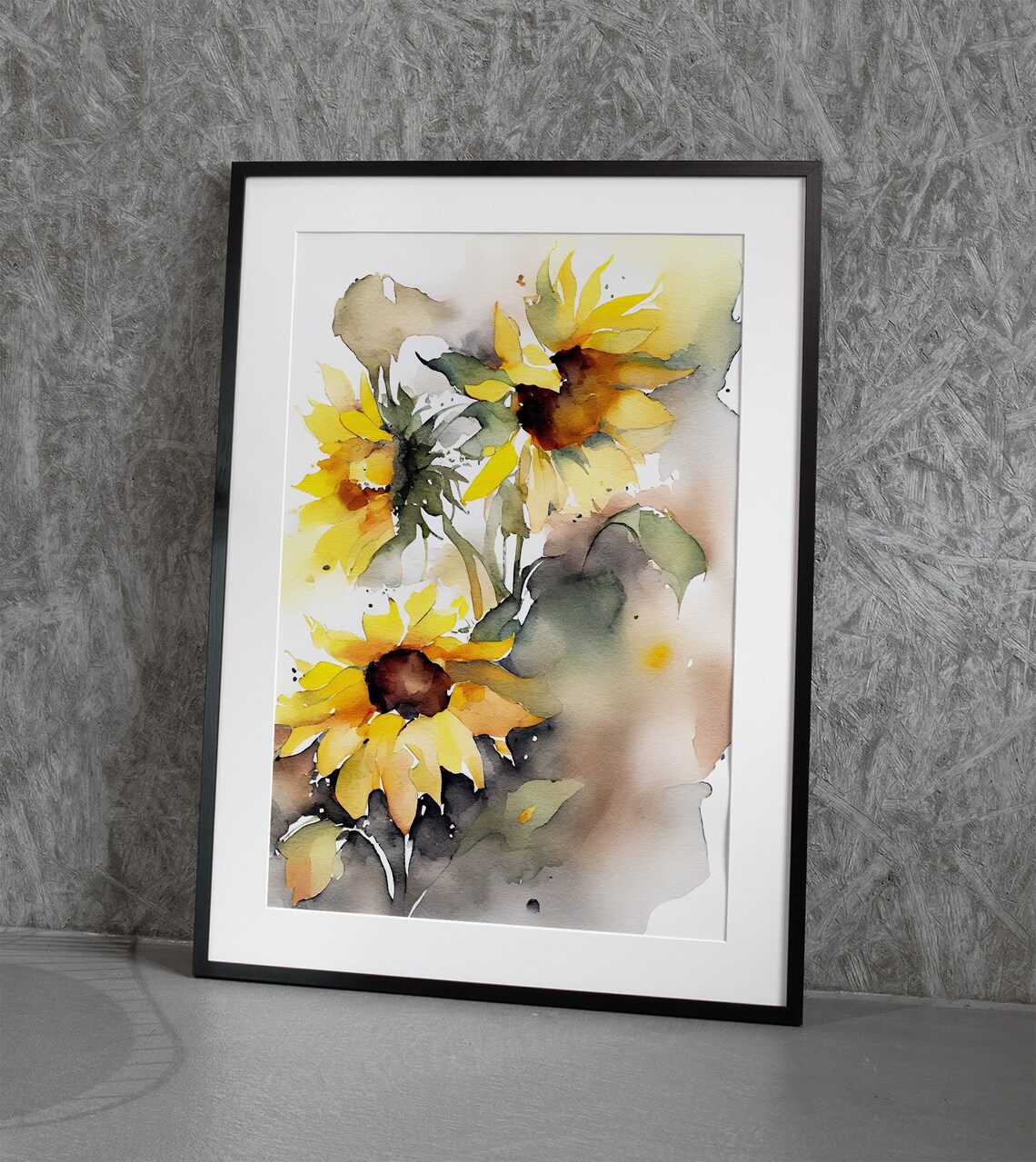 Sunflowers Watercolor Floral Art Print, Botanical - Image 2