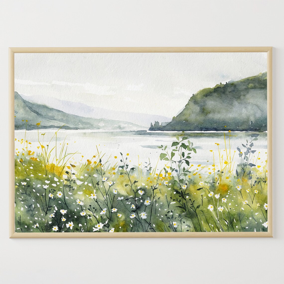 Hood River Watercolor Art Print, Columbia Gorge