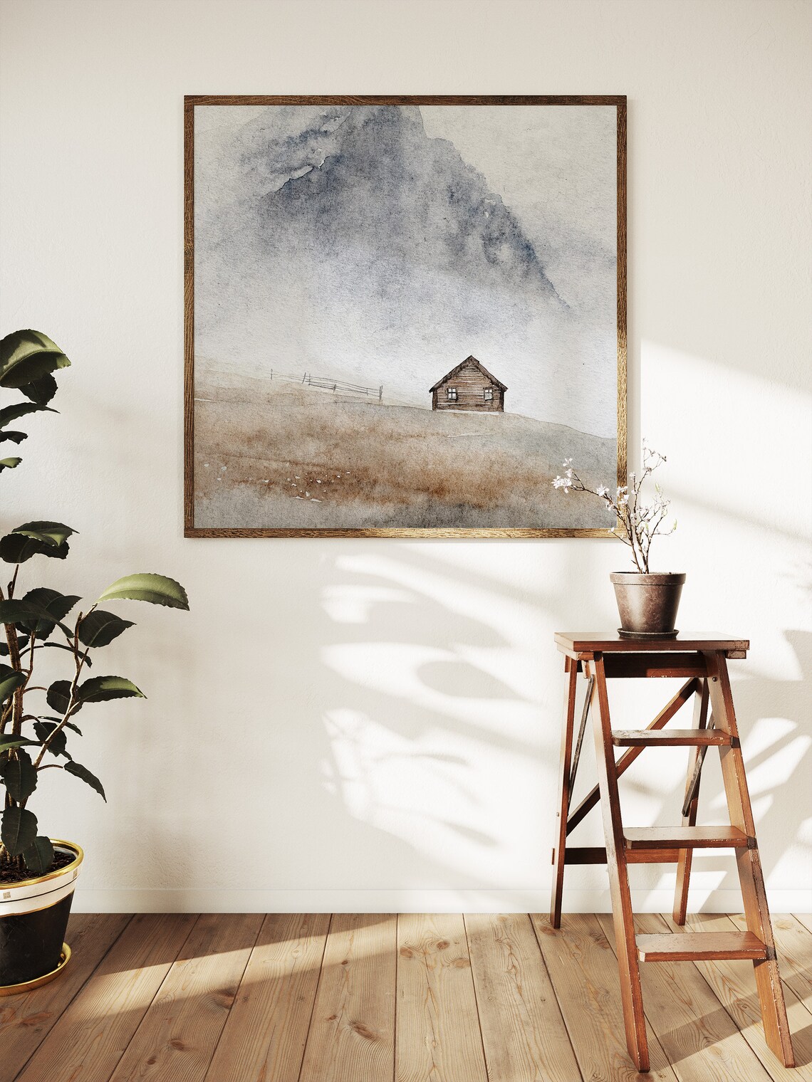 Lofoten Watercolor Landscape, Scandinavian Art Print - Image 5