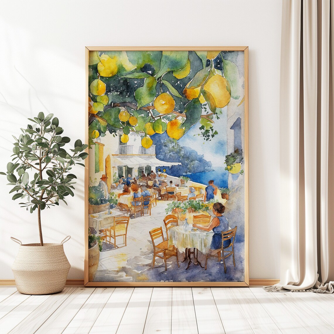 Capri Watercolor Cityscape, Italian Travel Art Print - Image 5