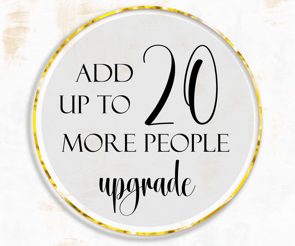 Personalized Family Portrait Add Up to 20 More People Upgrade Print