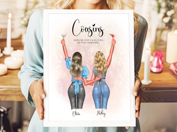 Cousin Birthday Gift For Cousin Personalized Gift Cousin Print Cousin Gift Custom Cousin Gift From Cousin Picture Cousin Frame Cousin Poster