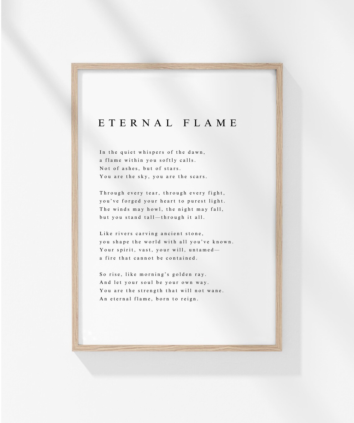 Eternal Flame Poem, Therapy Meditation Motivation - Image 3