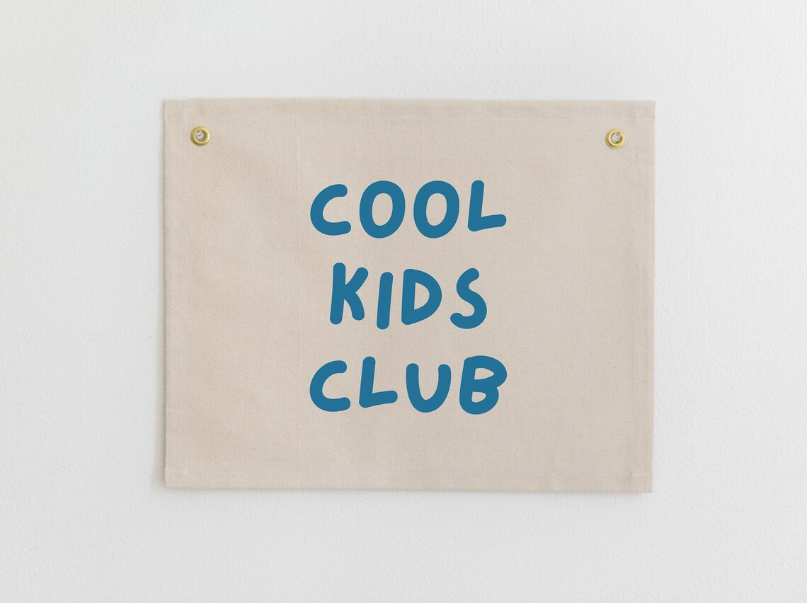 Cool Kids Club Banner, Neutral Boy Nursery Decor - Image 3