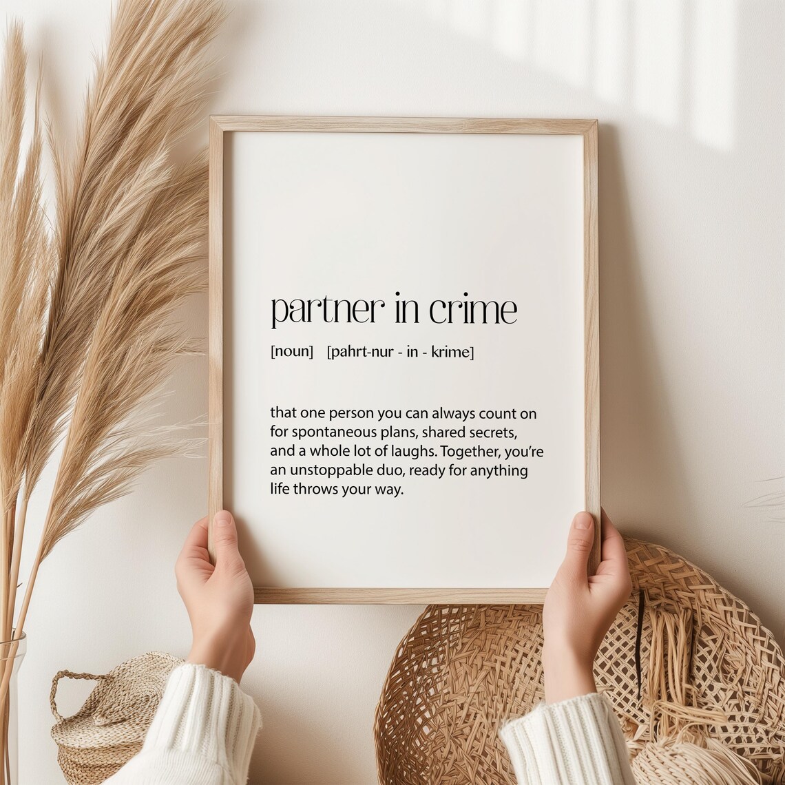 Partner In Crime Definition Christmas Art Print