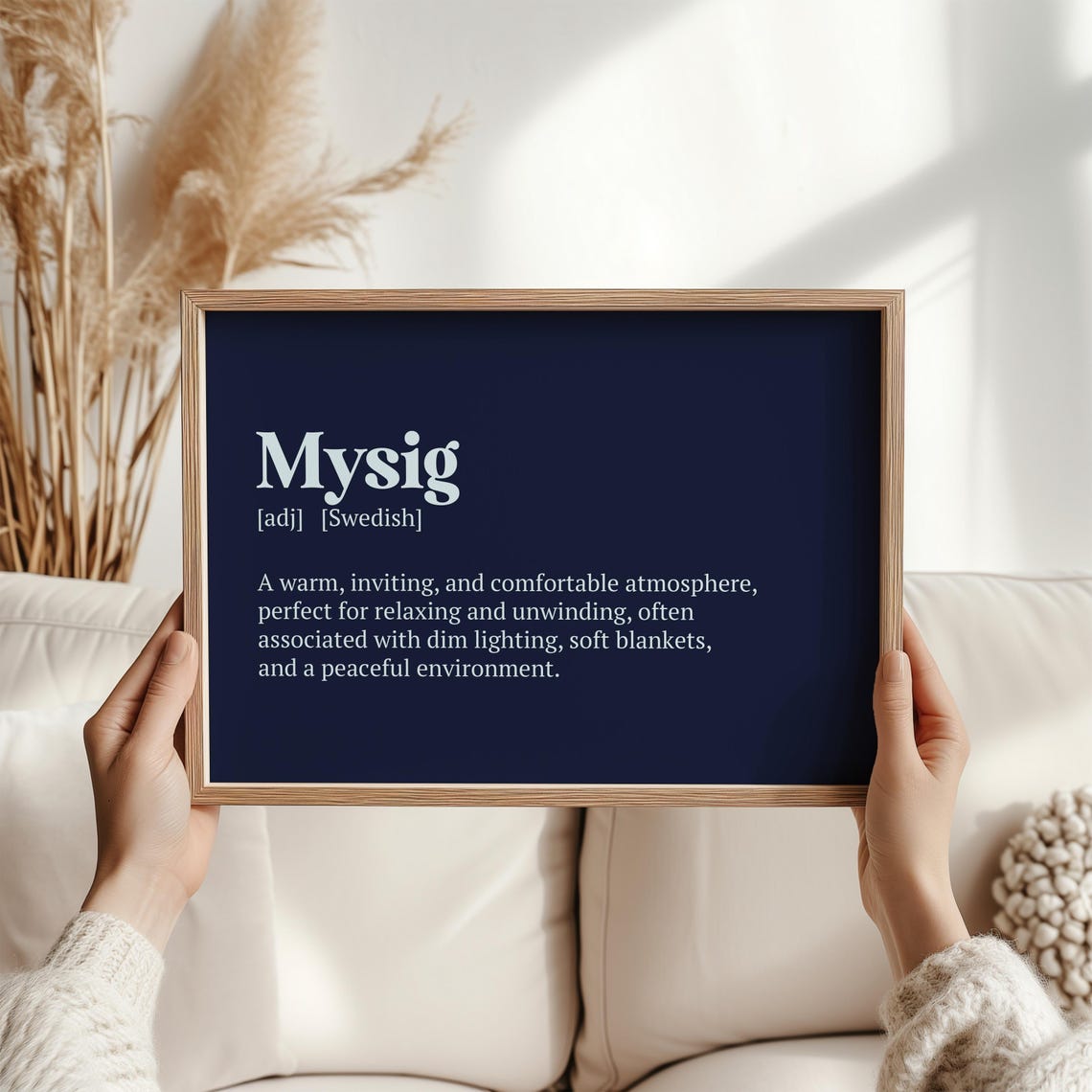 Mysig Swedish Definition Poster of Cozy Warm Atmosphere Artwork - Image 4