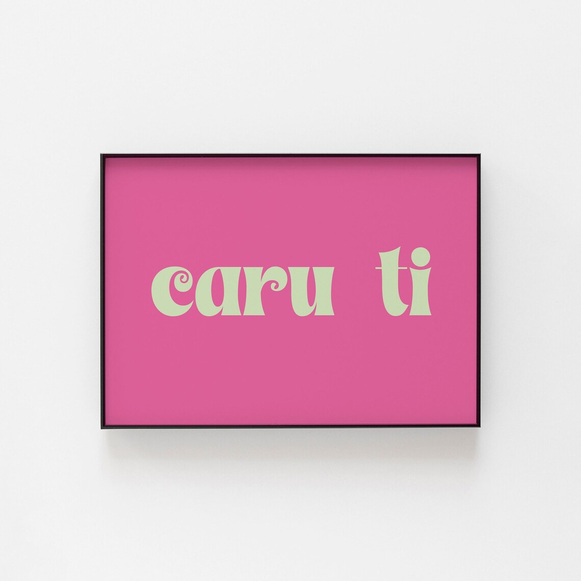 Welsh Caru Ti Romantic Art Print for Love Decor