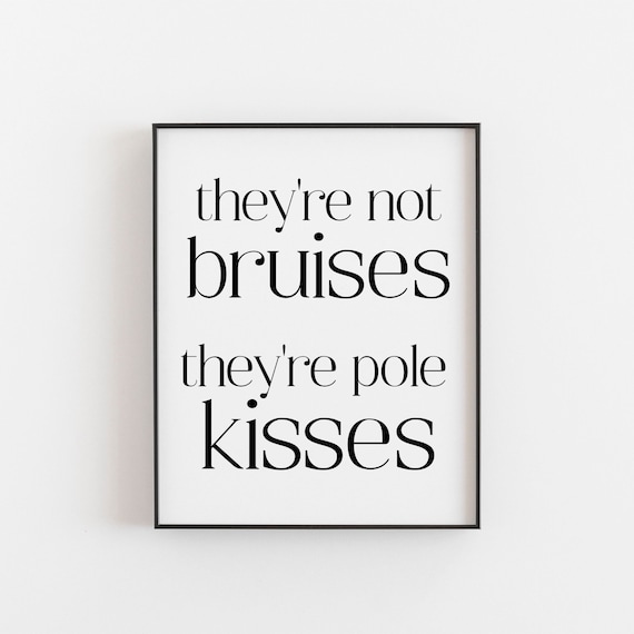 Pole Kisses Print, Funny Dance Instructor Gift