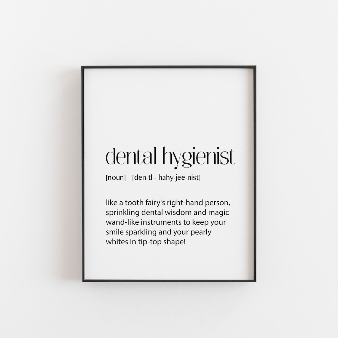 Dental Hygienist Poster, Dictionary Gift for RDH Assistant