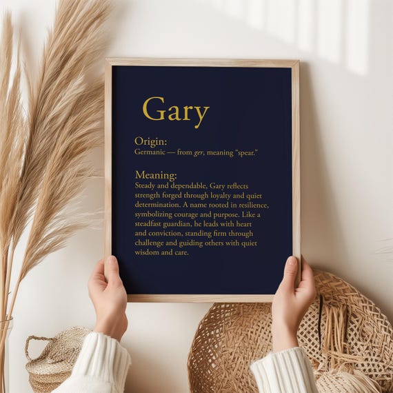 Gary Name Meaning Print Personalized Art Gift For Him Family Christmas Wall