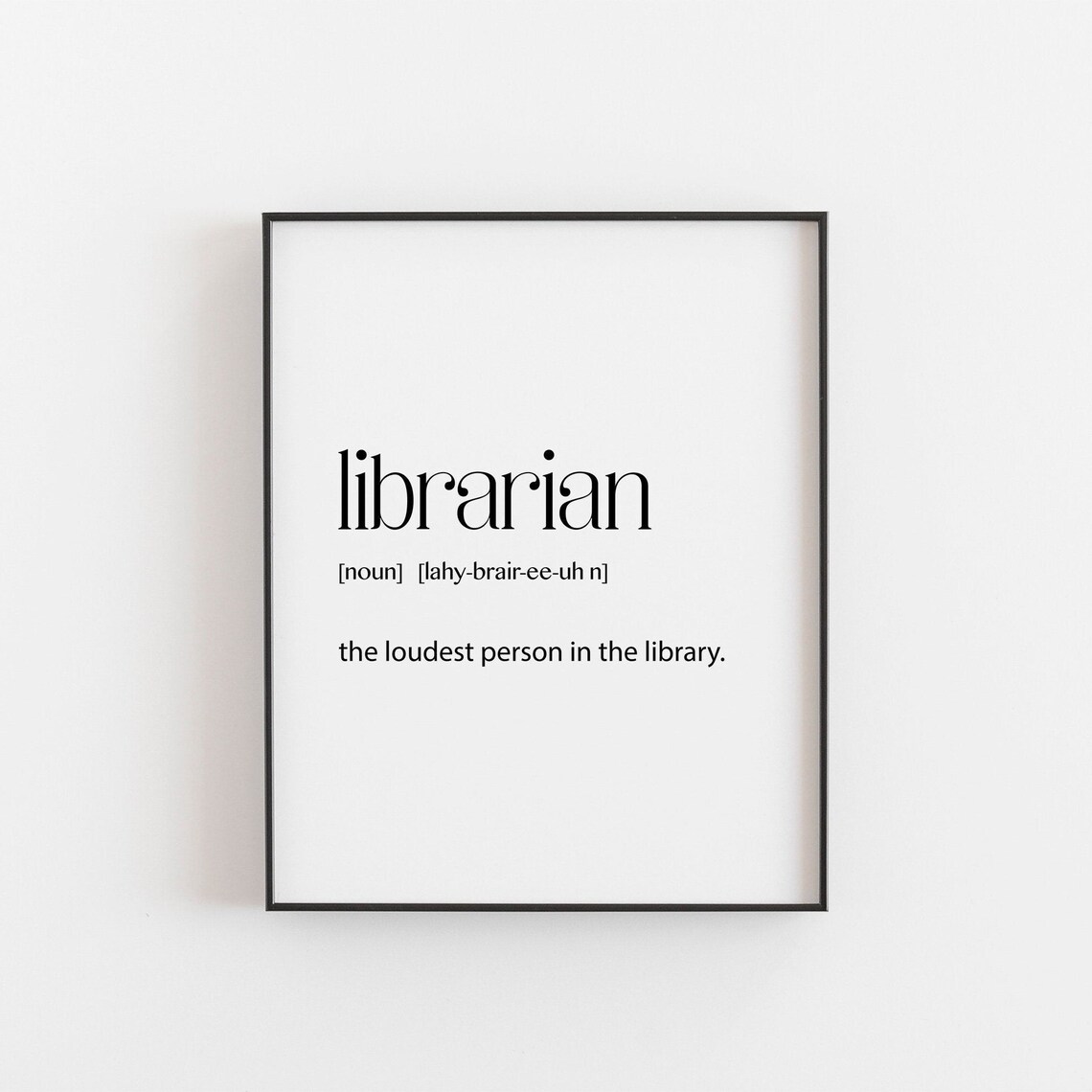 Librarian Definition Art Print, Book Lover