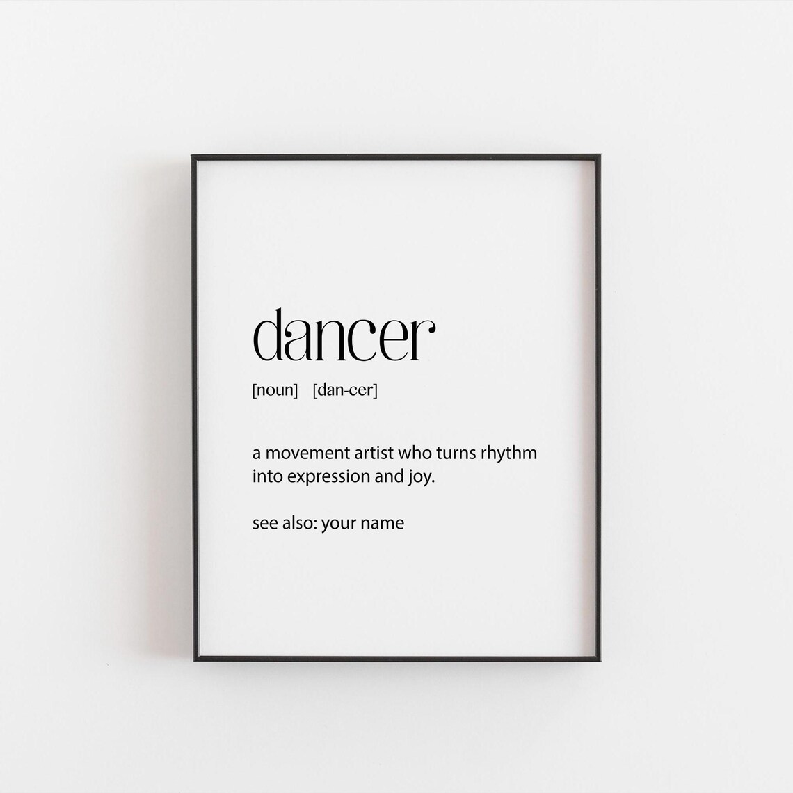 Personalized Dancer Art Print, Christmas Gift