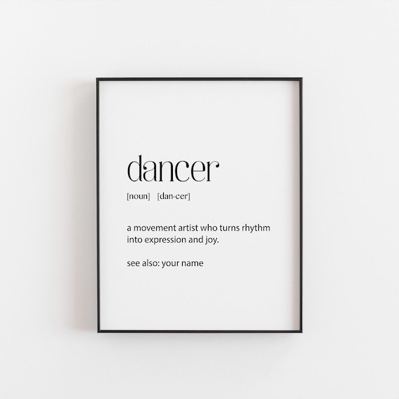 Personalized Dancer Art Print, Christmas Gift