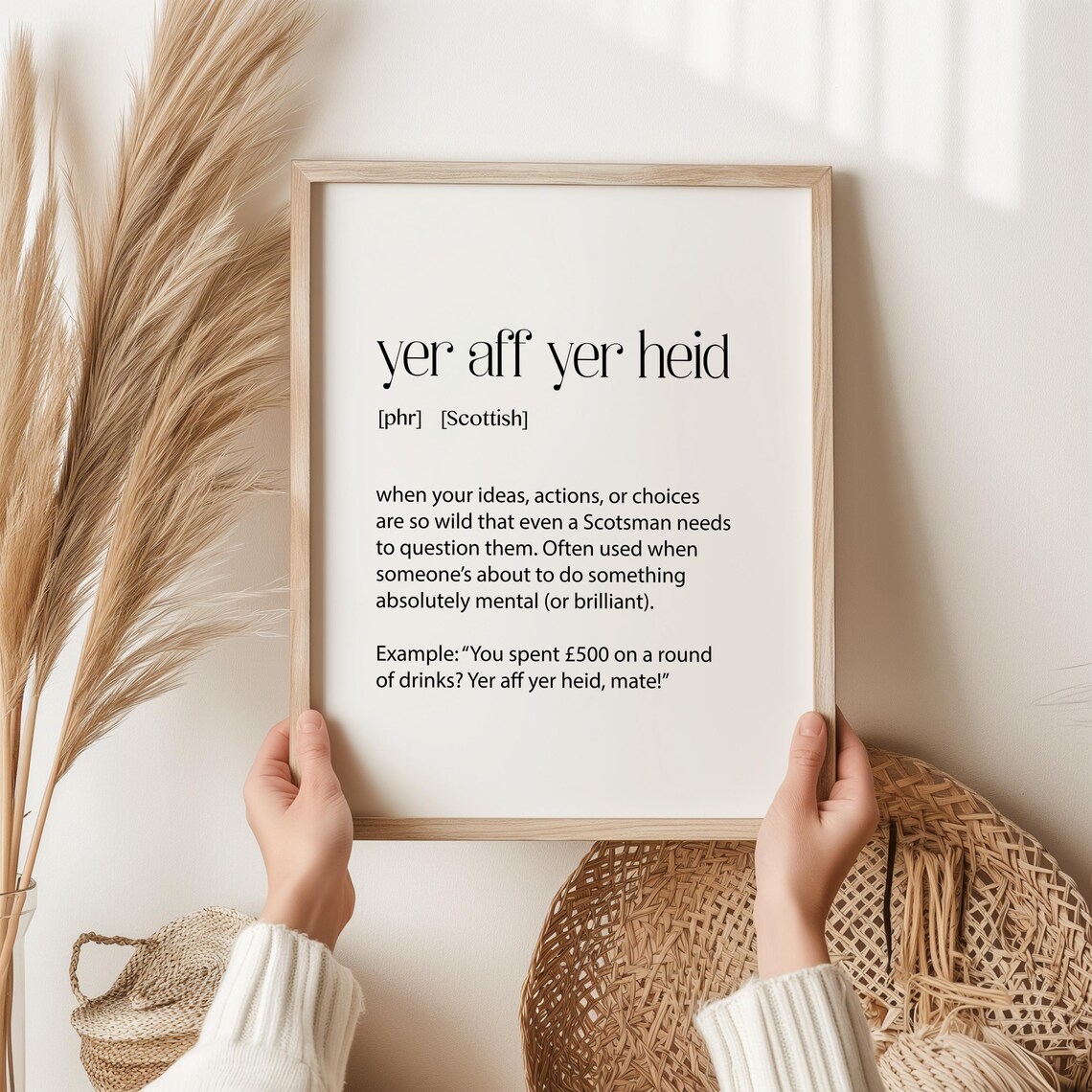 Yer Aff Heid Funny Scottish Slang Art Print