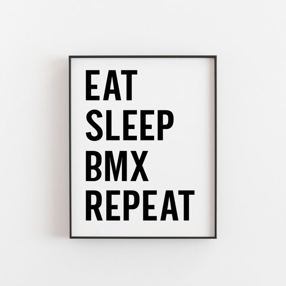 BMX Rider Art Print, Cycling Gift Birthday Party