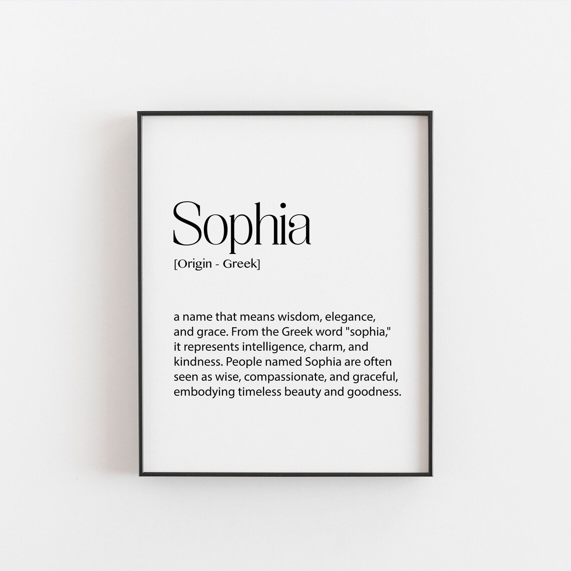 Sophia Name Meaning, Personalized Nursery Art Print