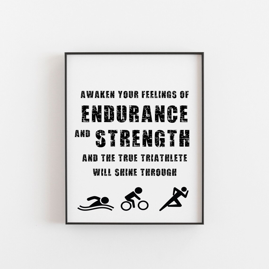 Triathlete Quote Art Print, Male Or Female Gifts