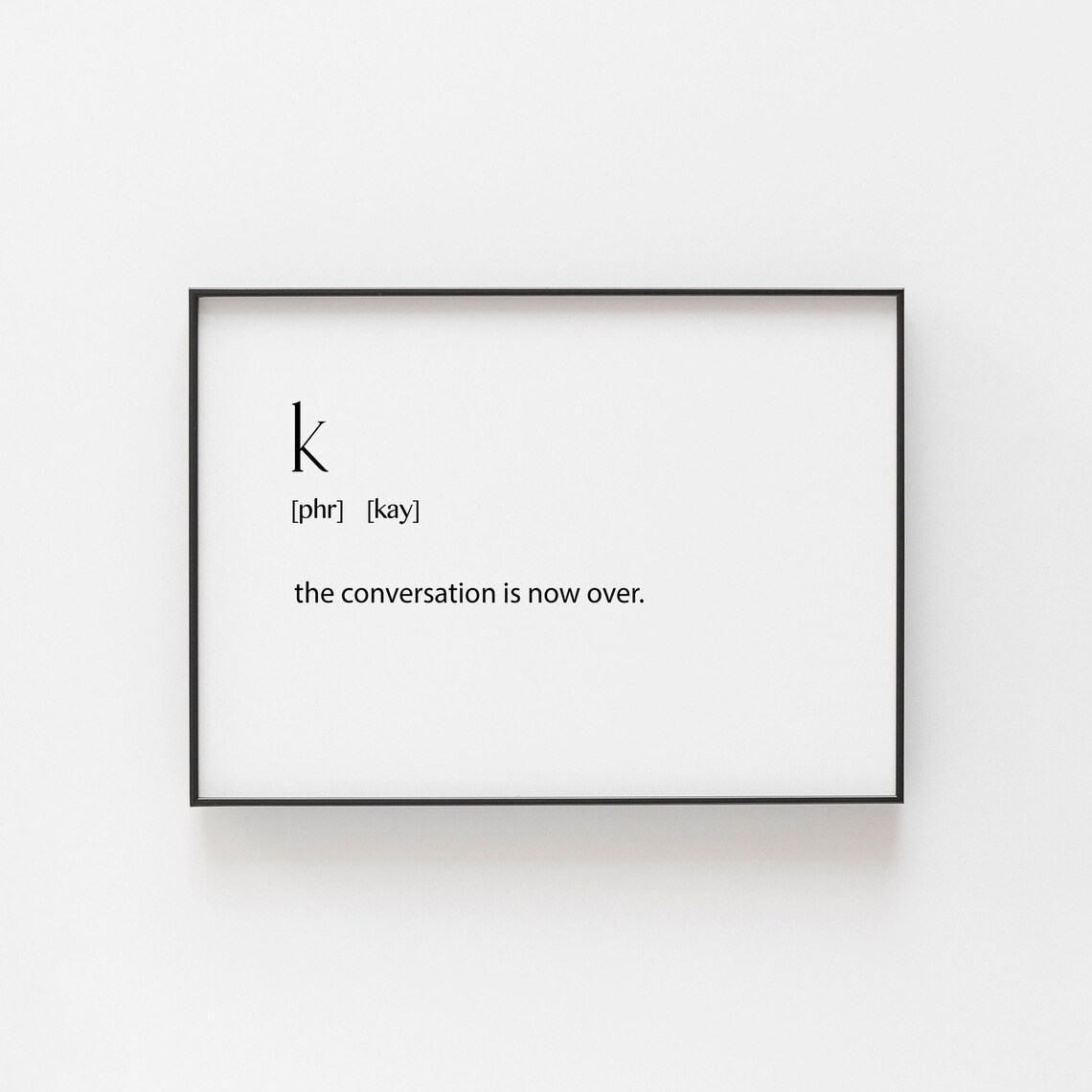 Teenager Gift, Teen Funny Bedroom K Definition Phrases Poster