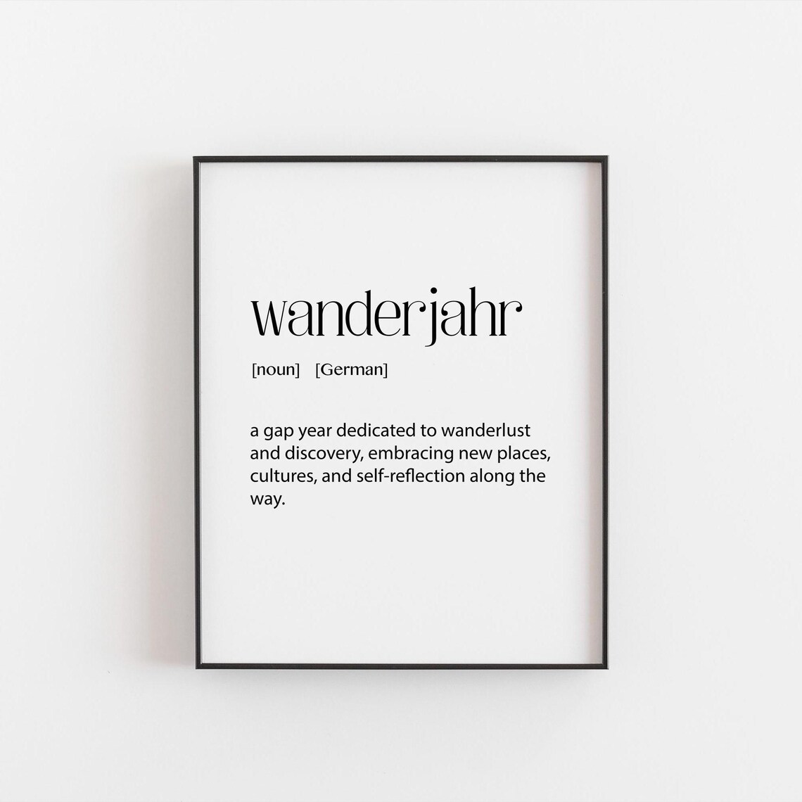 Wanderjahr Travel Poster, Inspirational Wall Art