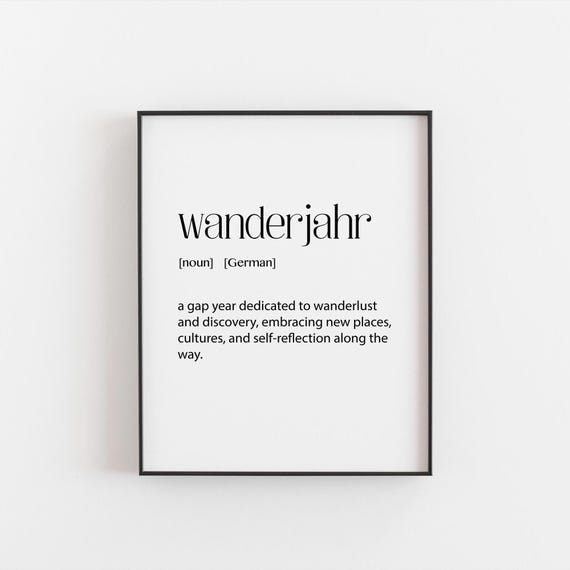 Wanderjahr Travel Poster, Inspirational Wall Art