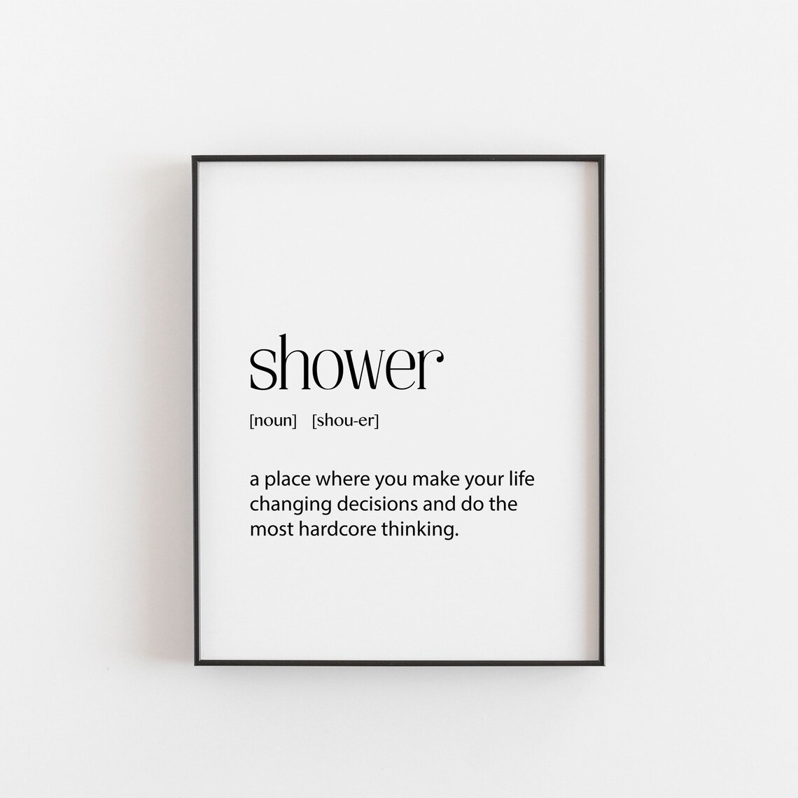 Bathroom Definition Print, Funny Shower Room Decor