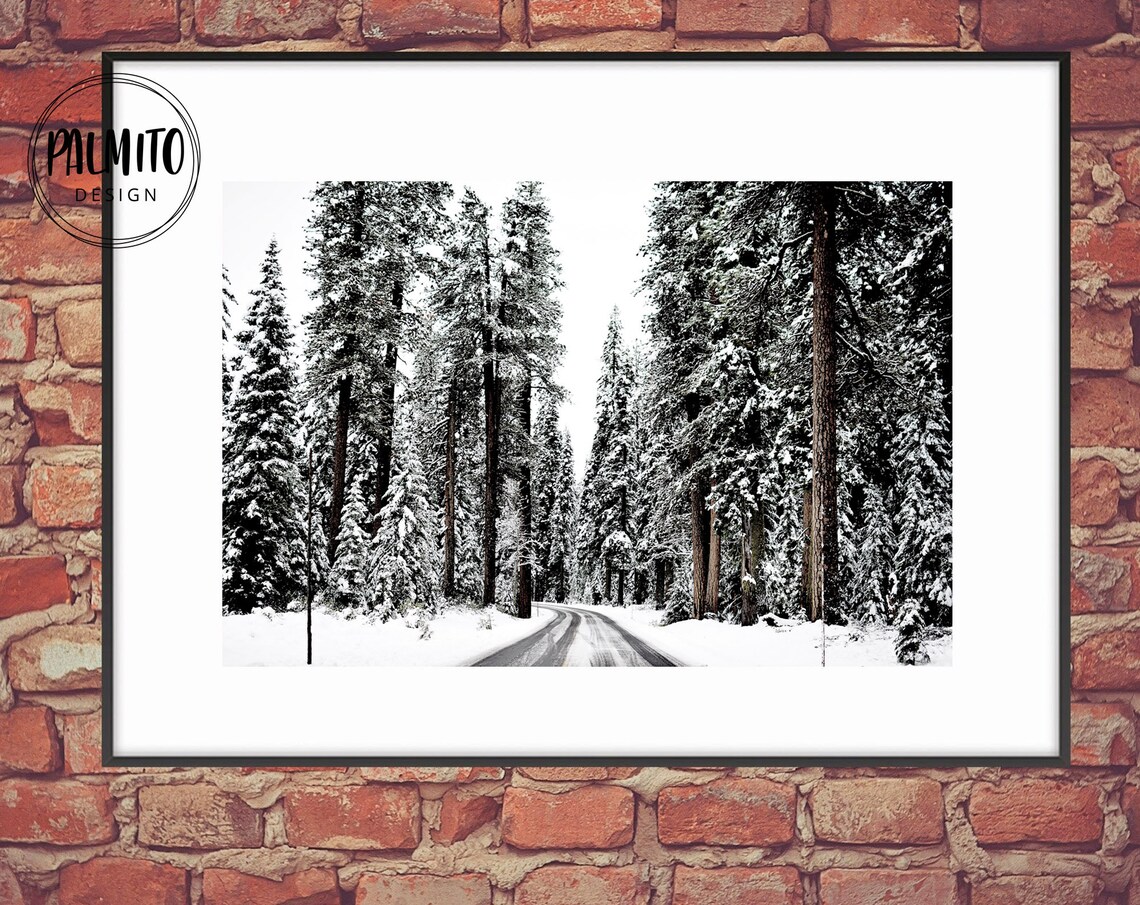 Christmas Winter Nordic Snow Landscape Art Print - Image 2
