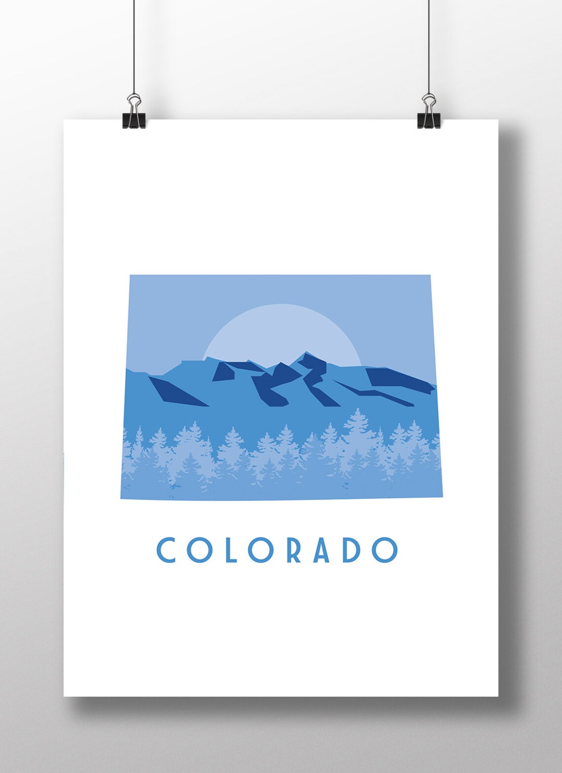 Colorado State Minimalist Travel Poster Print