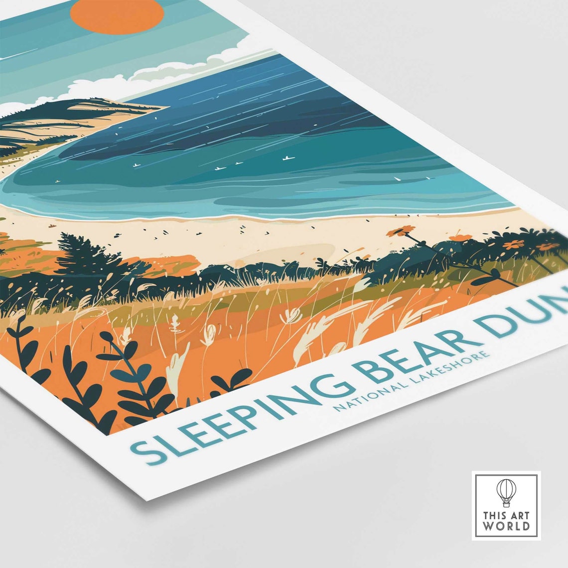 Sleeping Bear Dunes Wall Art Print Travel Print Wall Art Poster Gift Home Decor Art Lover Gift Artwork - Image 4