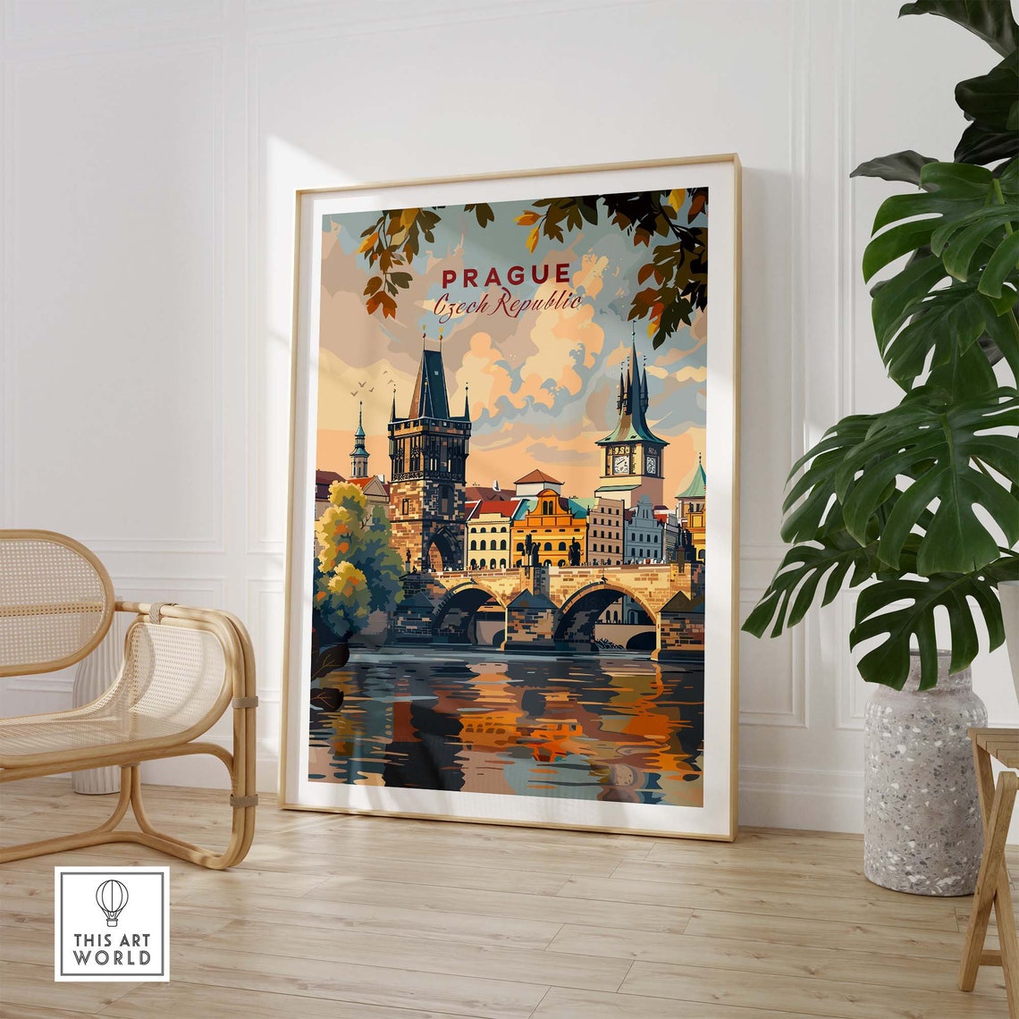 Prague Travel Poster, Europe Wall Art - Image 3