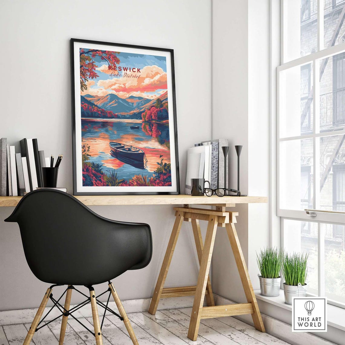 Keswick Lake District - Vintage Travel Poster - Image 4