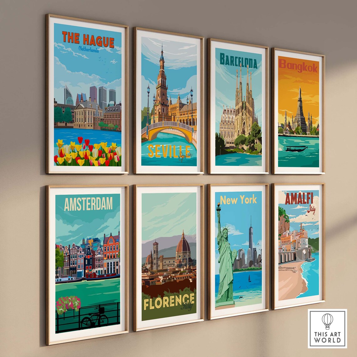 The Hague Netherlands Travel Poster Art Print - Image 3