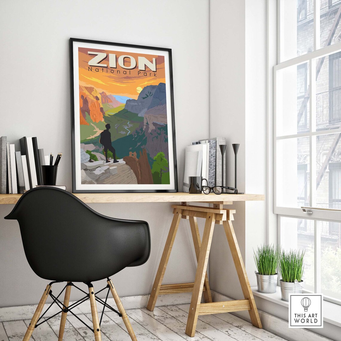 Zion National Park Poster, Utah Travel Poster - Image 4