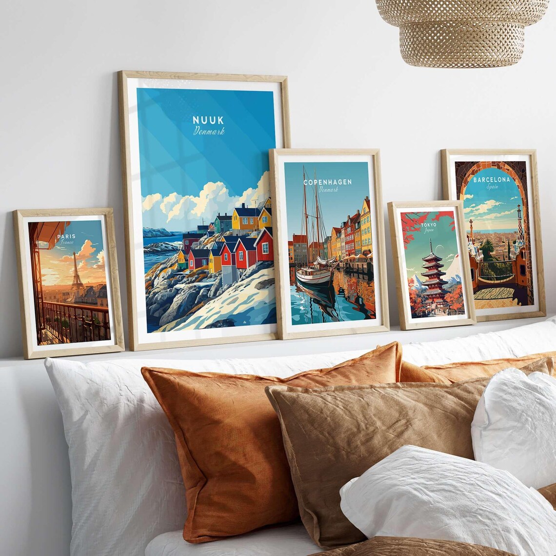 Nuuk Greenland Travel Gallery Wall Display Vintage Arctic Poster