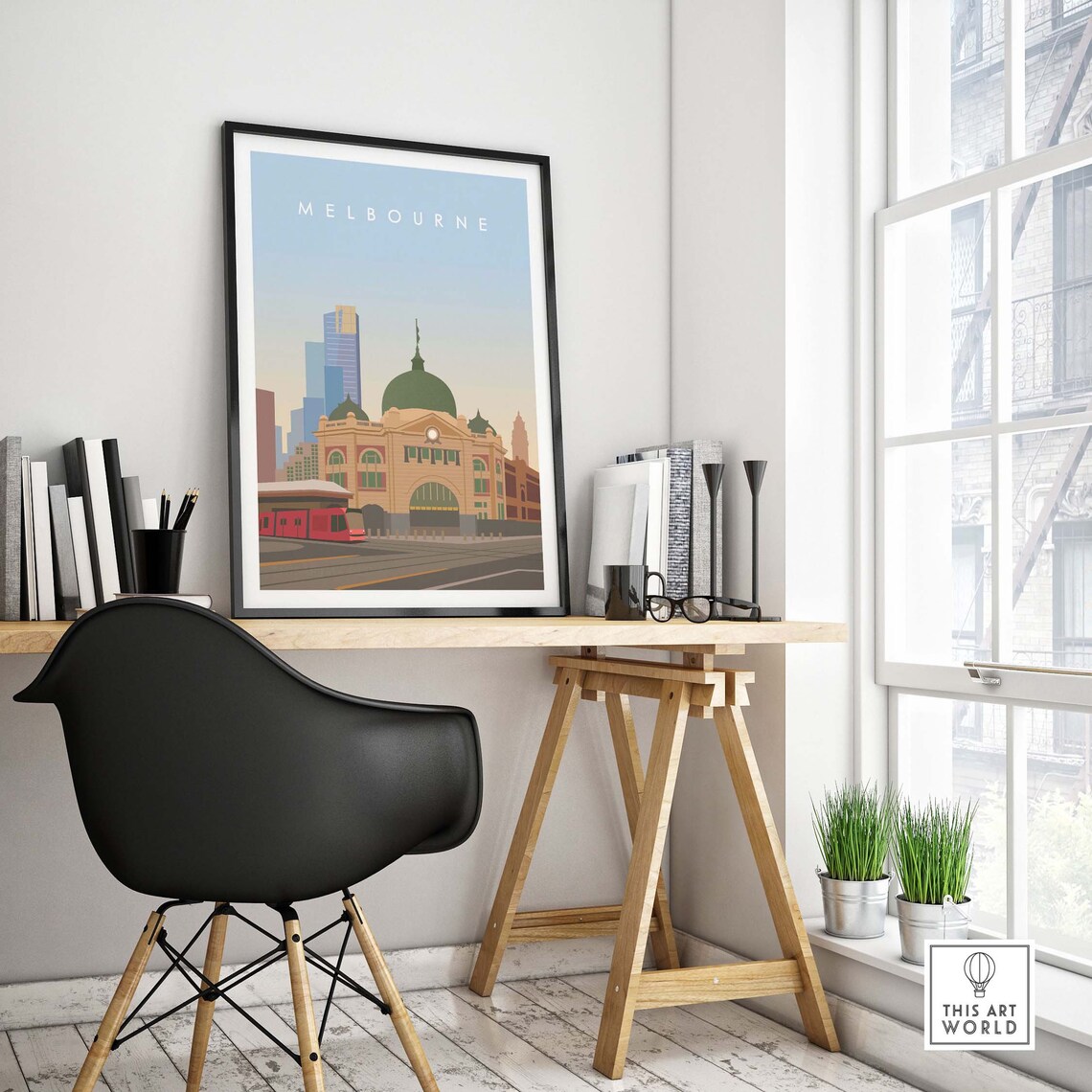 Melbourne Australia Travel Poster Art Print - Image 4