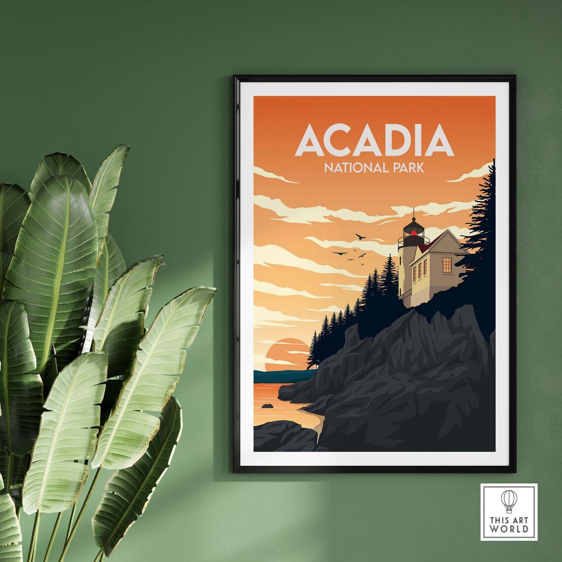 Acadia National Park Travel Poster, Wall Art Print - Image 2