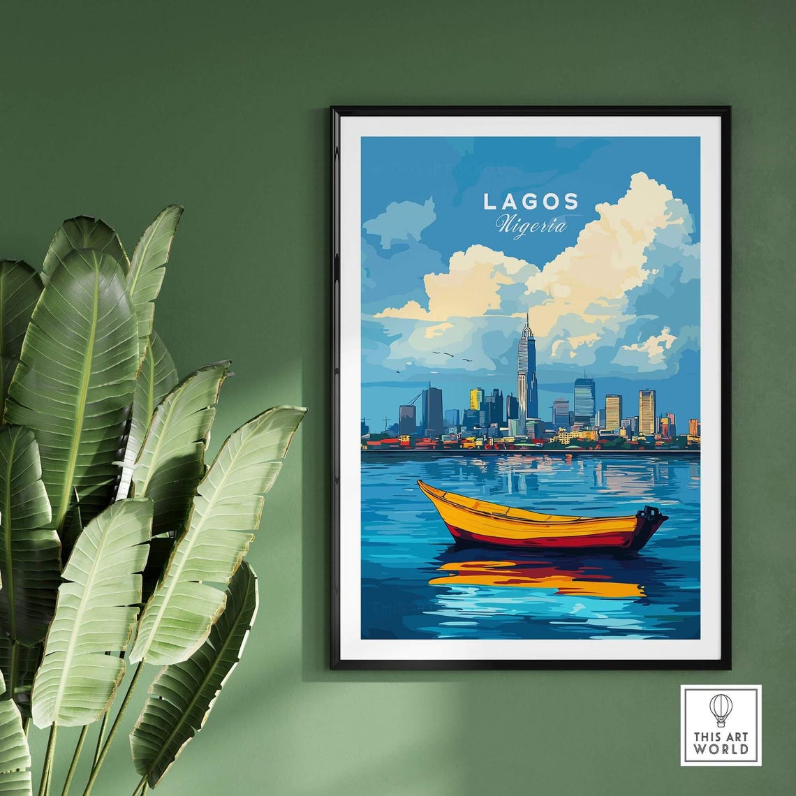 Lagos Nigeria Travel Poster, Illustration Artwork - Image 2