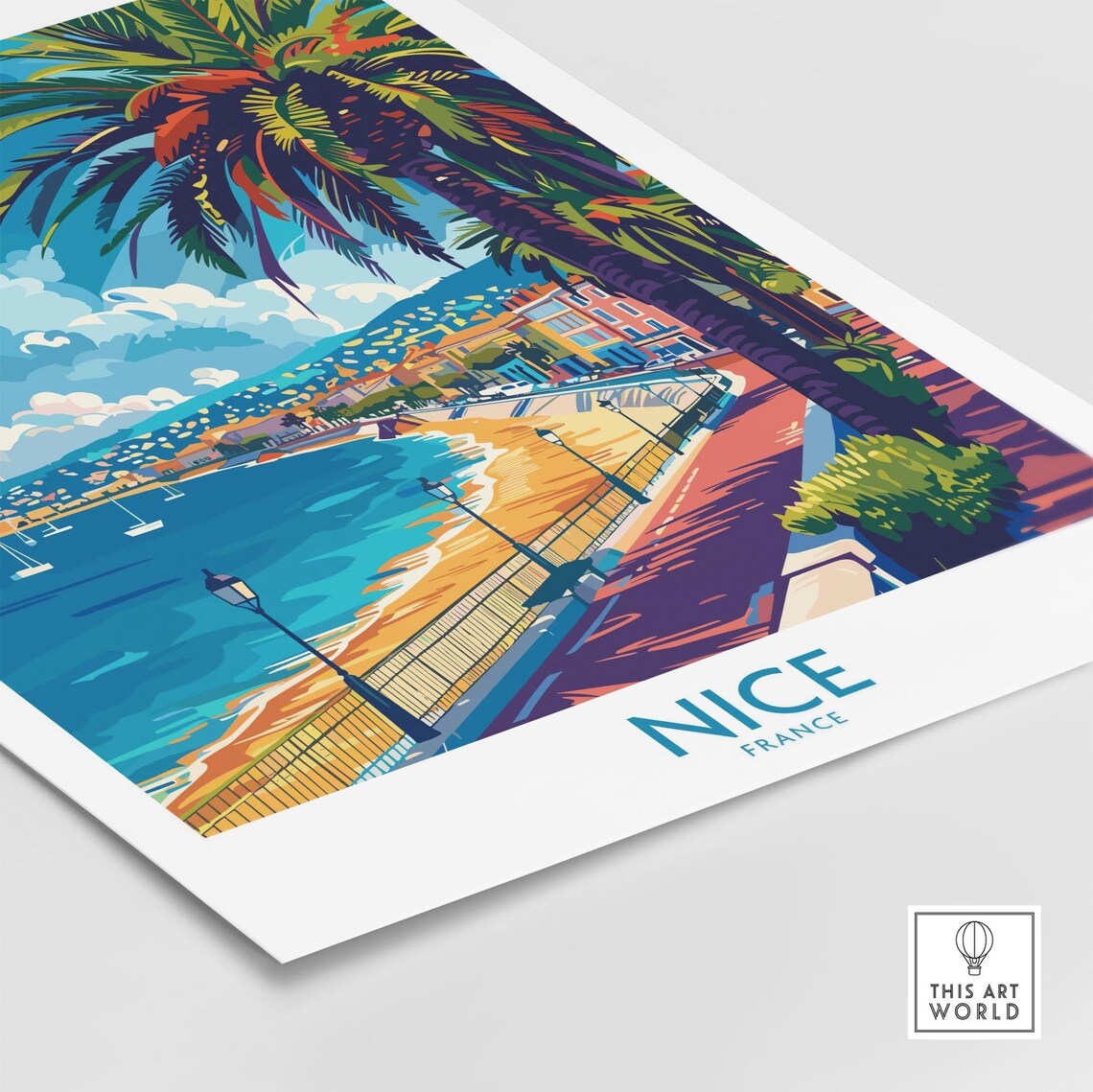 Nice French Riviera Travel Poster, France Art Print - Image 4