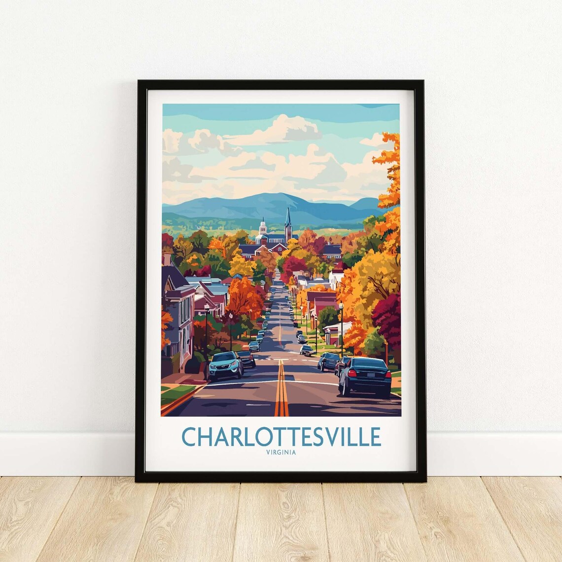 Charlottesville Virginia - Street View Poster - Image 5