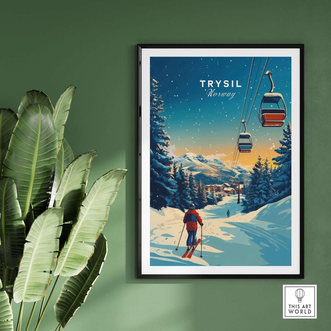 Trysil Ski Resort - Vintage Travel Poster - Image 2