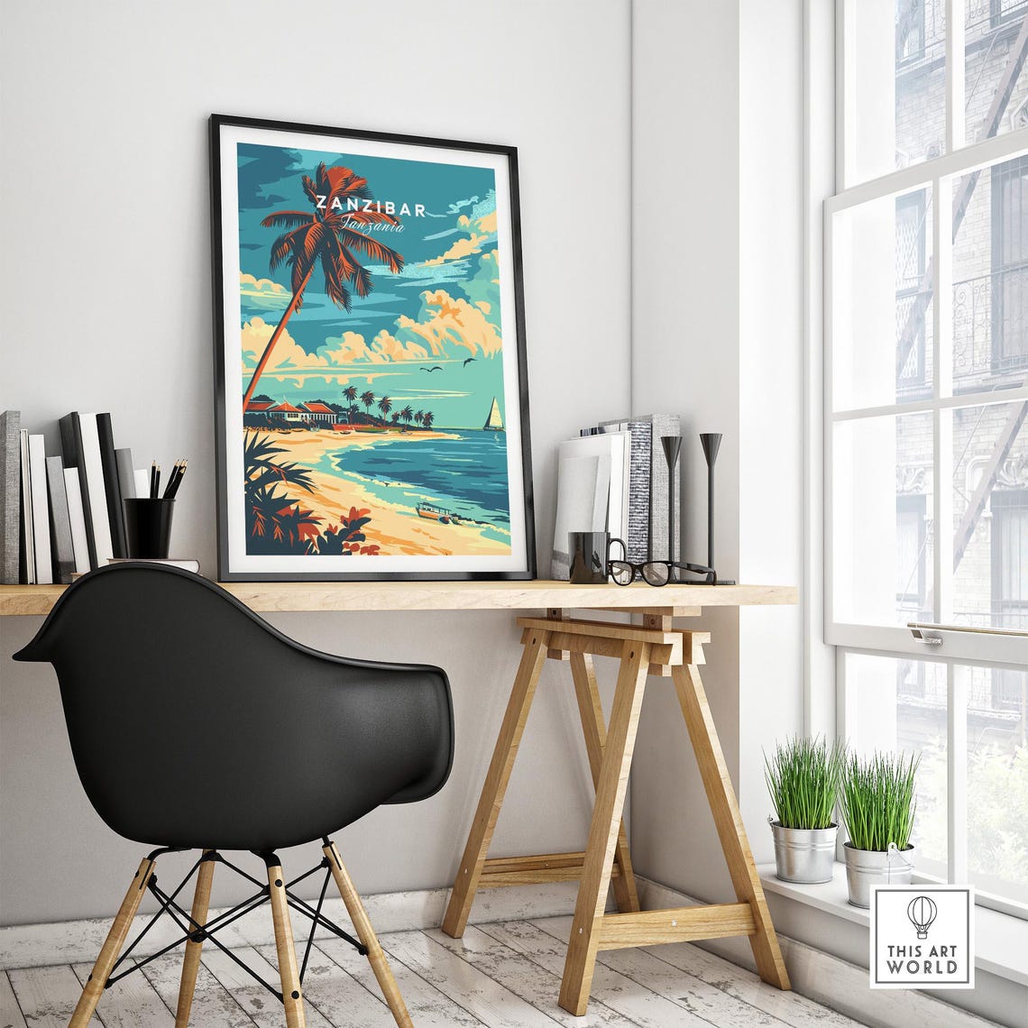 Zanzibar Travel Poster Tanzania Zanzibar Artwork Poster Gift Tanzania Home Decor Zanzibar Illustration Art Lover Tanzania Print - Image 4