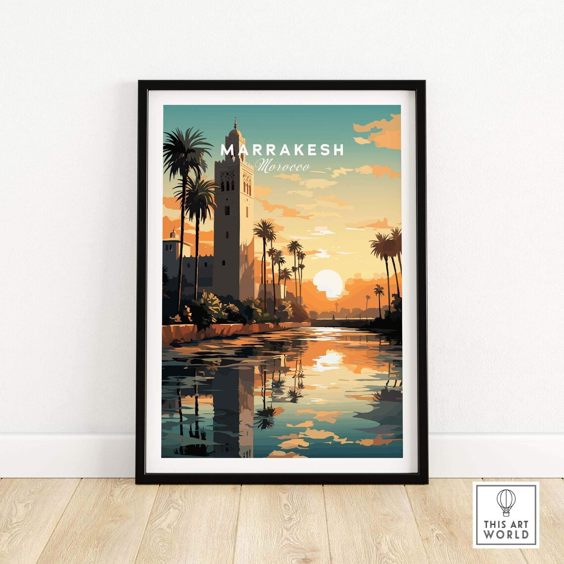Marrakesh Travel Poster, Home Decor Art Print