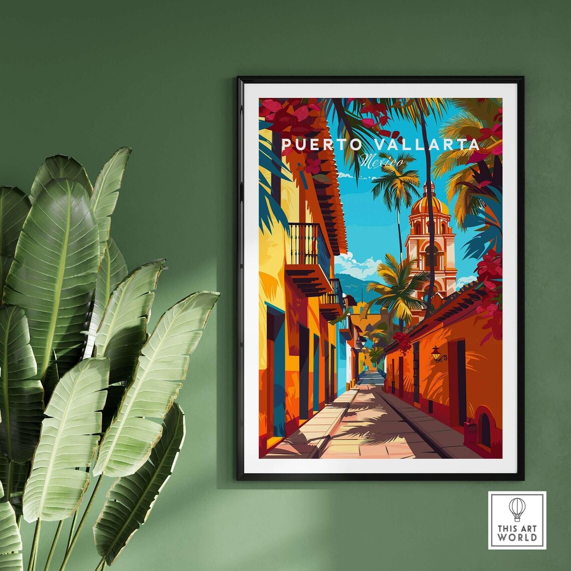Puerto Vallarta Art Lover Gift Travel Poster - Image 2