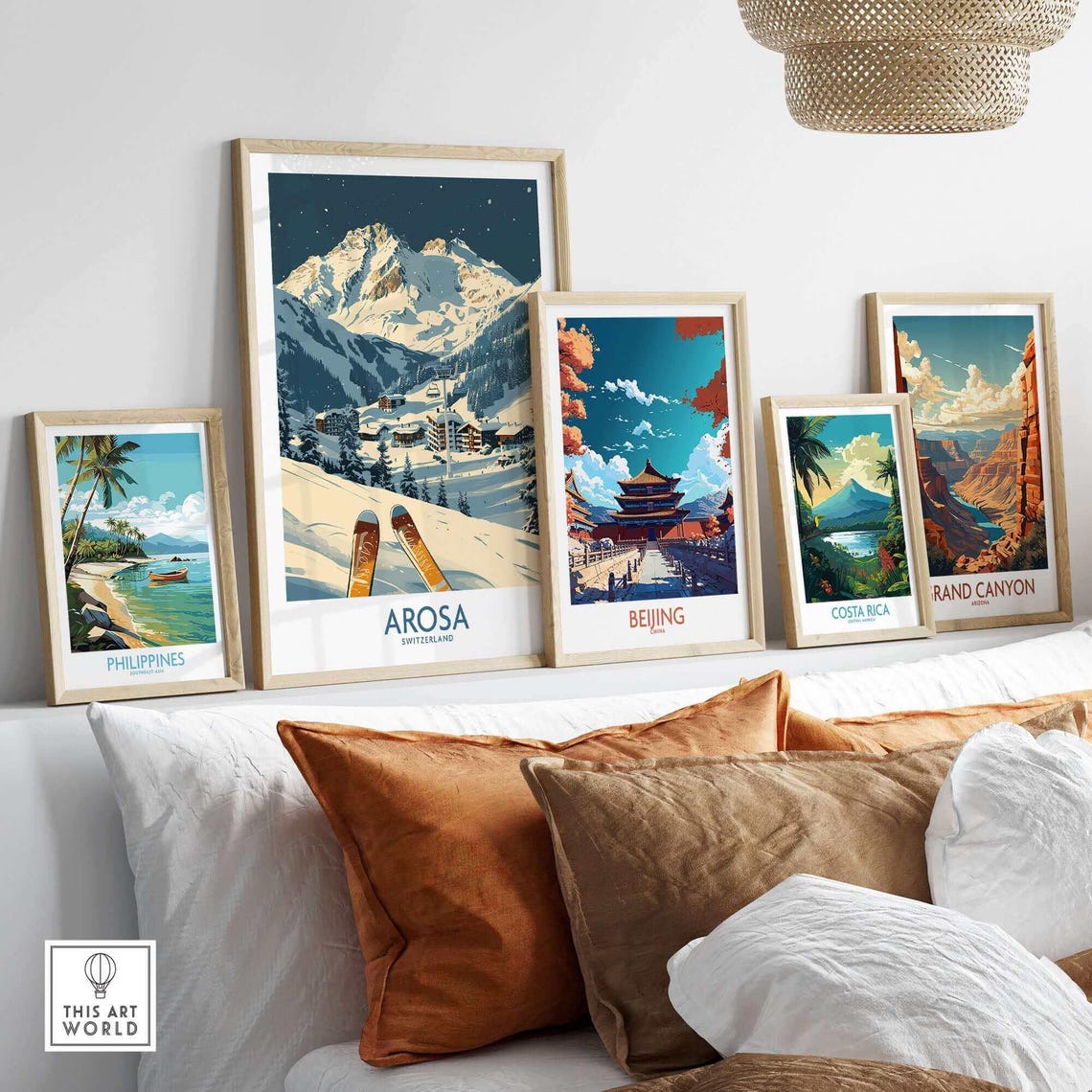 Arosa Ski Print, Switzerland Winter Sports Art - Image 3