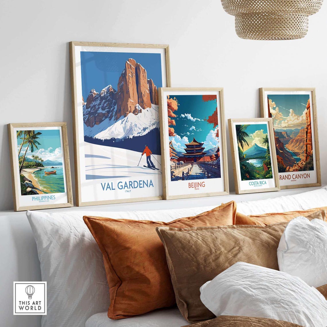 Val Gardena Travel Poster, Ski Resort Adventure - Image 3