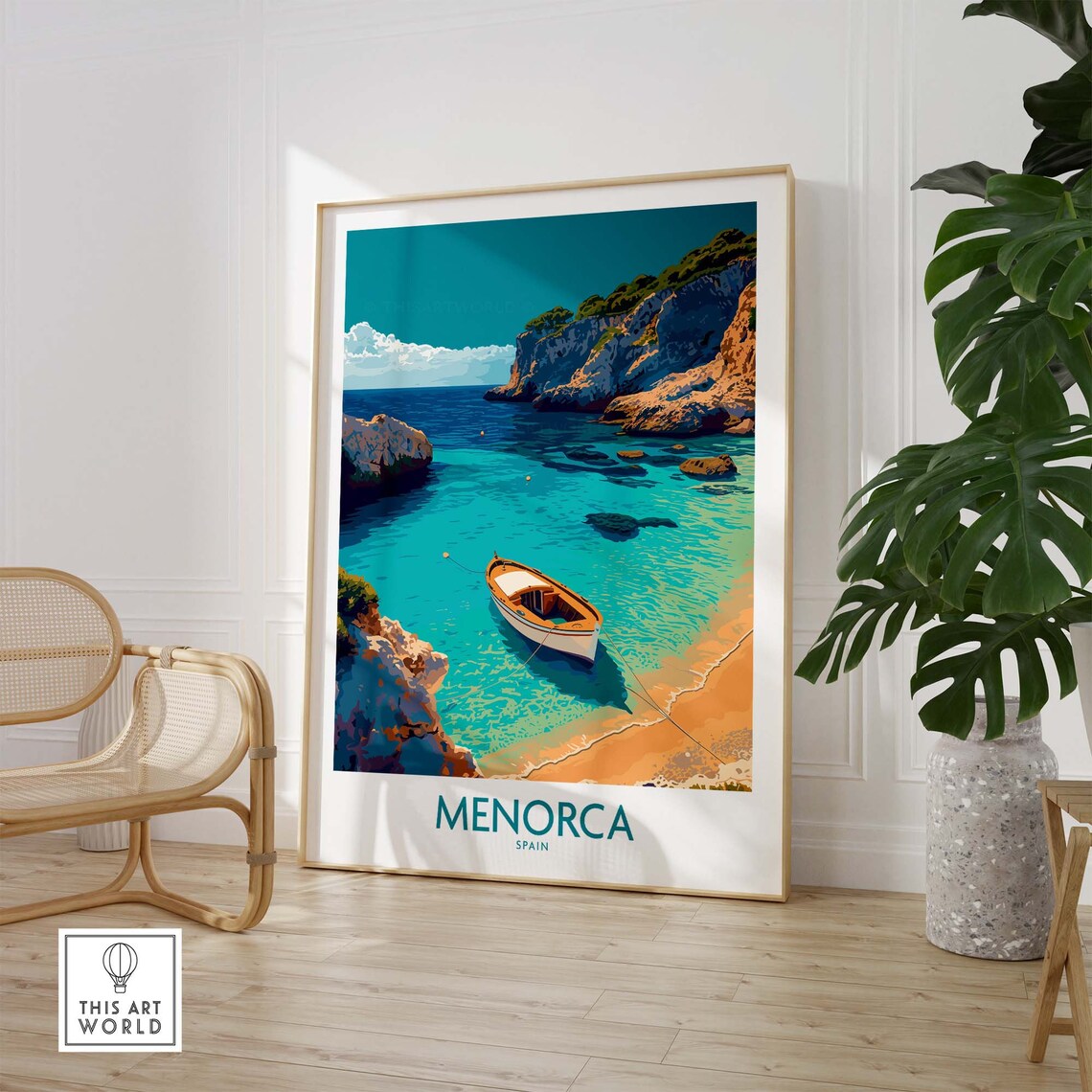 Menorca Travel Poster, Home Decor Artwork - Image 3