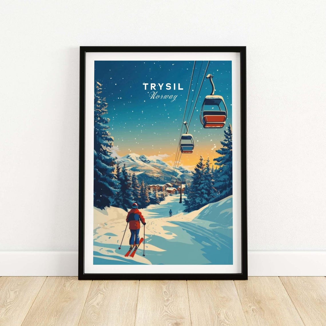 Trysil Ski Resort - Vintage Travel Poster