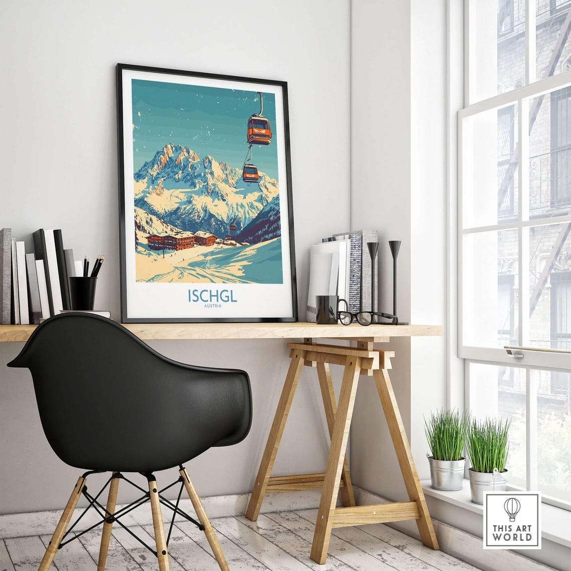 Ischgl Ski Resort Poster, Winter Sports Artwork - Image 4