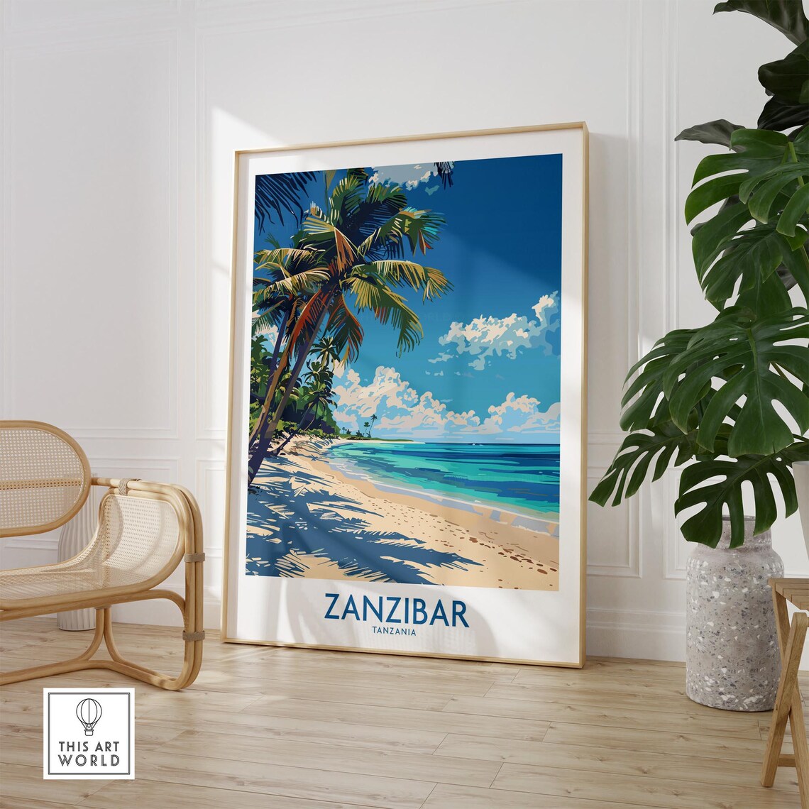 Zanzibar Print Tanzania Zanzibar Travel Print Wall Art Tanzania Wall Hanging Home Decor Zanzibar Art Lover Gift Zanzibar Birthday Present - Image 2