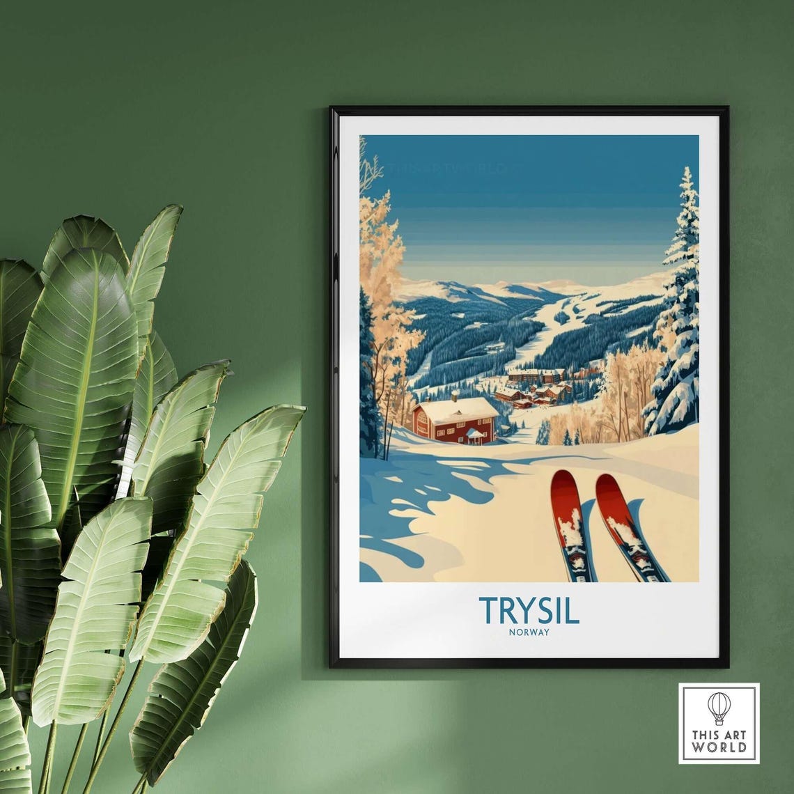 Trysil Ski Resort, Winter Sports Adventure Art Print - Image 2